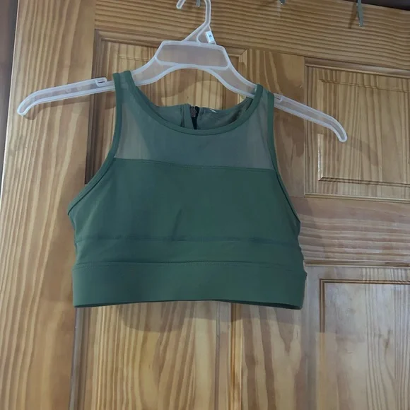 Olive Green Sports Bra - Picture 1 of 3
